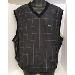 Dockers Reversible Golf Vest Stain Defense Rain Wind Velcro pocket Sz Med Men
